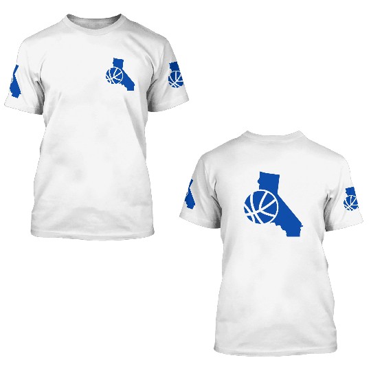 California Basketball Warriors 3D T Shirts