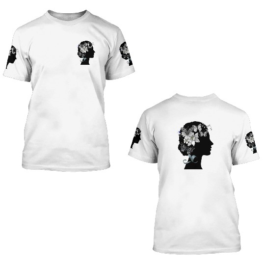 Woman's head 3D T Shirts