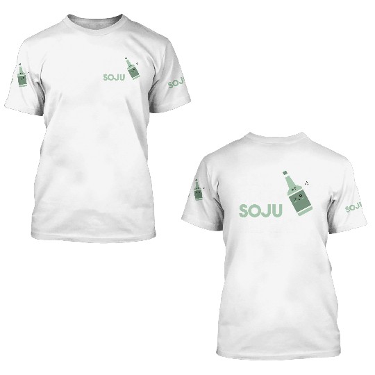 Eat Sleep Soju Repeat Funny Soju Drinking Korean 3D T Shirts