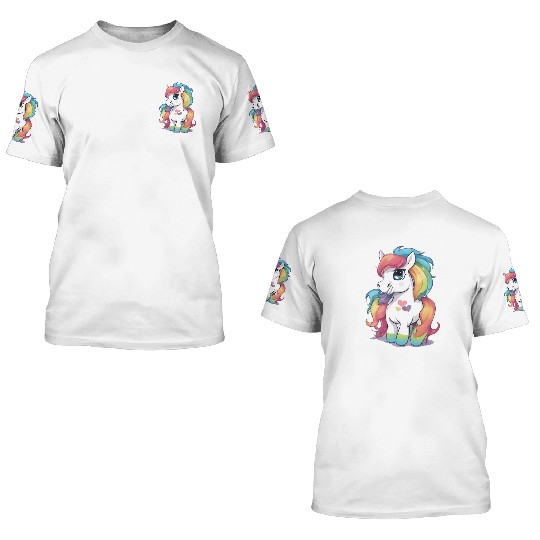 Rainbow Baby Pony 3D T Shirts