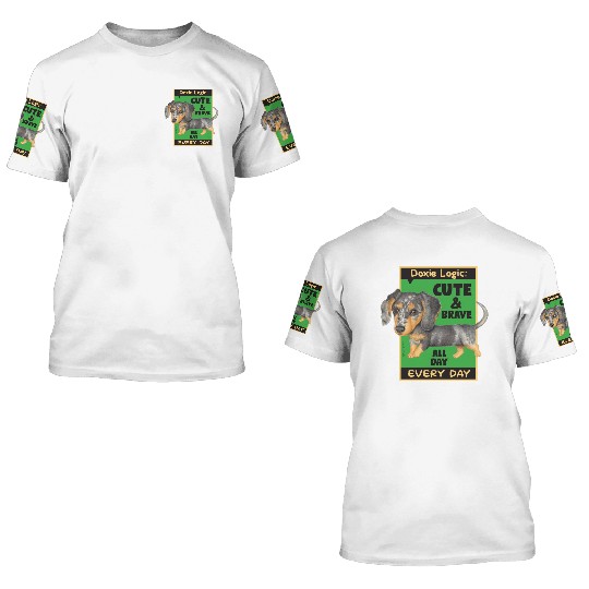 Dachshund Logic 3D T Shirts