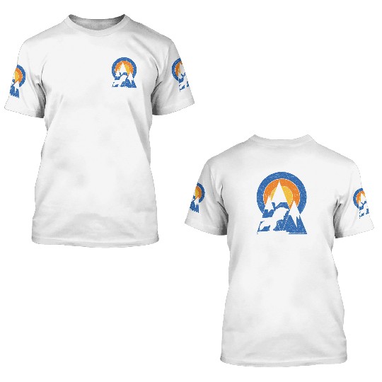 Retro Ski Santa Fe White Fox 3D T Shirts
