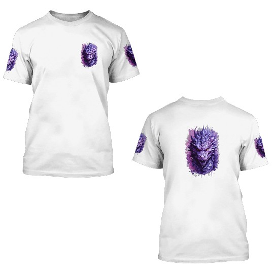 Purple Dragon 3D T Shirts