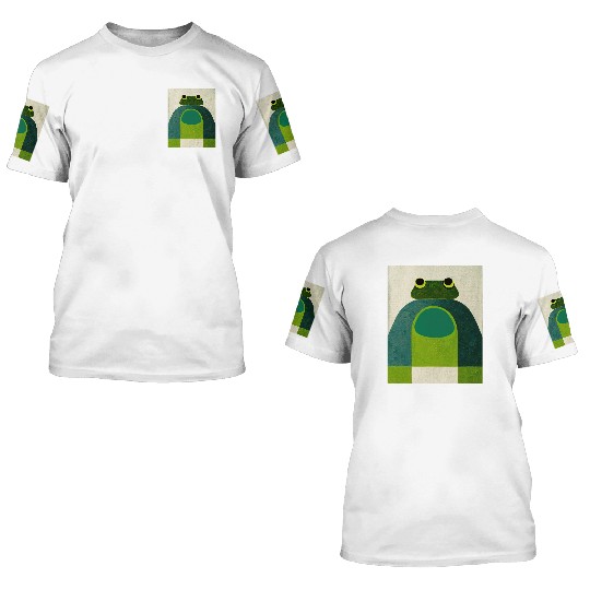 Mod Frog Tres - Frog Art design 3D T Shirts