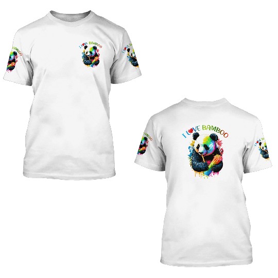 I Love Bamboo 3D T Shirts
