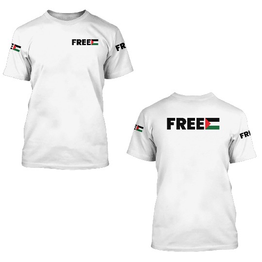 Free Palestine 3D T Shirts
