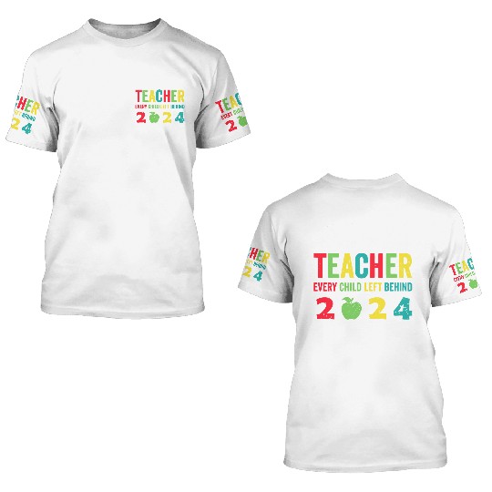 Retired Teacher EST 2024 3D T Shirts