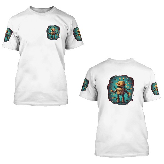 Tangled Techmas Bot 3D T Shirts