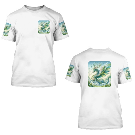 Nature Elemental Dragon 3D T Shirts