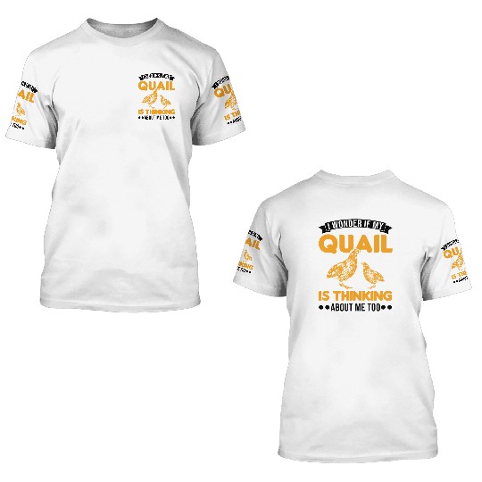 Warning Quail Breeding Breeders 3D T Shirts