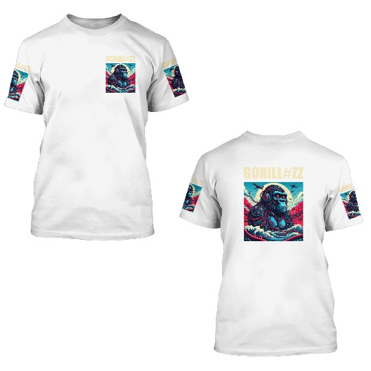 gorilla robot 3D T Shirts