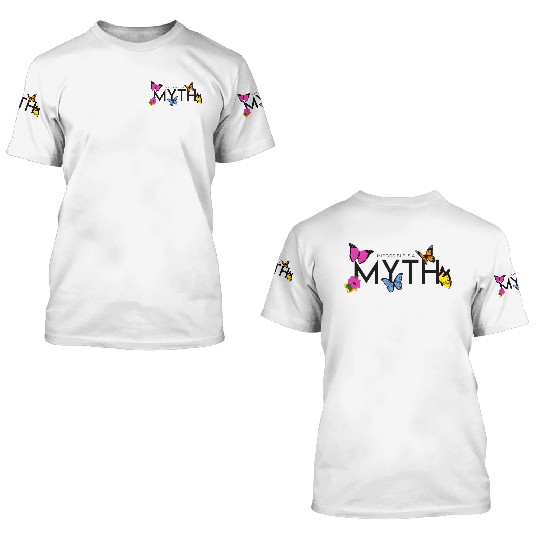 Impossible is a... Myth Hibiscus et papillon 3D T Shirts