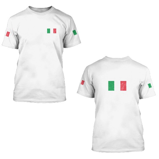 Pompeii Flag Italy Geology 3D T Shirts