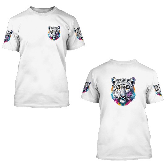 Snow Leopard 3D T Shirts