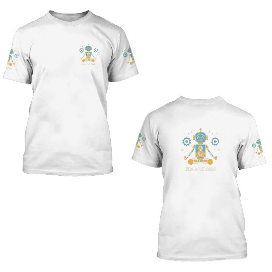 Yoga Robot: Zen in the Cogs 3D T Shirts