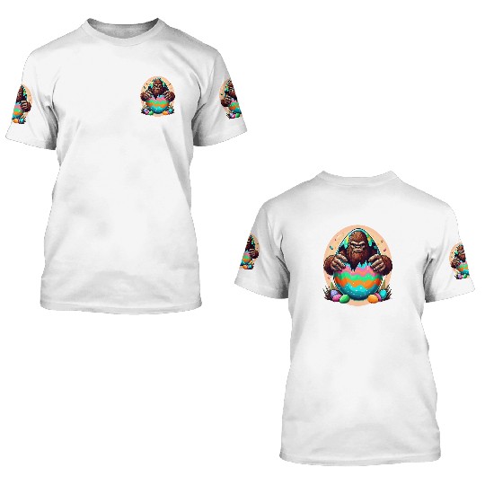 Bigfoot Hatchin' Easter Surprise 3D T Shirts