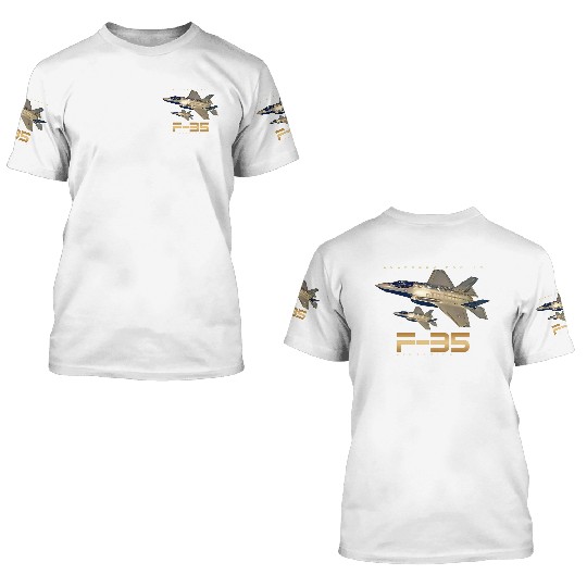 Lockheed Martin F-35 Lightning II 3D T Shirts