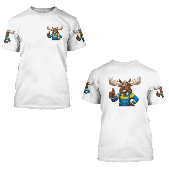 Swedish elk 3D T Shirts