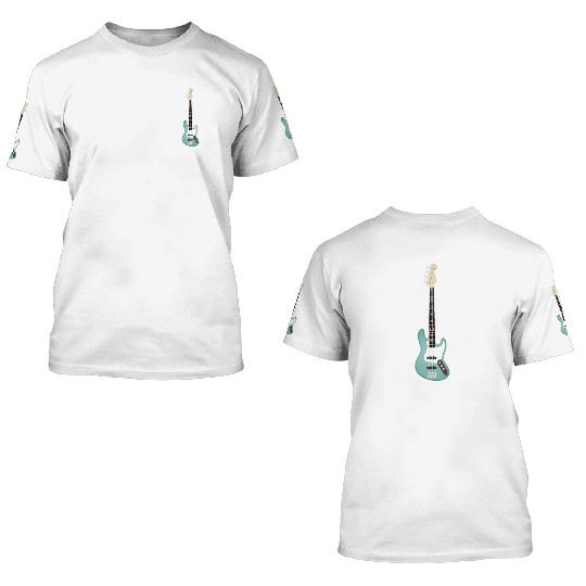 Seafoam Green Bass 3D T Shirts