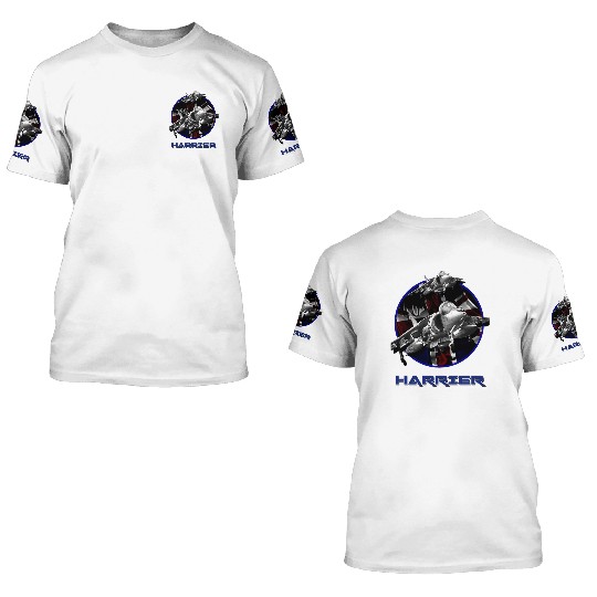 Harrier Jump Jet Royal Air Force Fighterjet 3D T Shirts