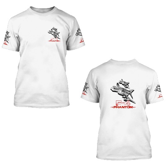 F-4 Phantom Us Air Force Fighter jet 3D T Shirts
