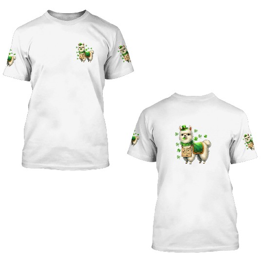 Irish LLAMA lucky charm 3D T Shirts