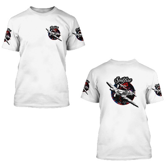 Supermarine Spitfire MK.IXc WW2 Fighter Plane 3D T Shirts