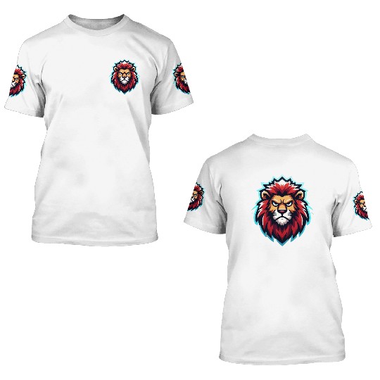 Lion angry 3D T Shirts
