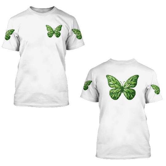 Verdant Leafwing Monarch Butterfly 3D T Shirts
