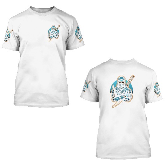 cyborg samurai 3D T Shirts