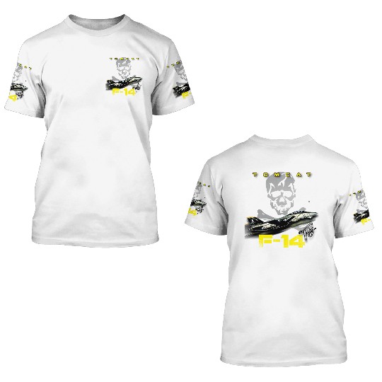 F-14 Tomcat Fighterjet 3D T Shirts