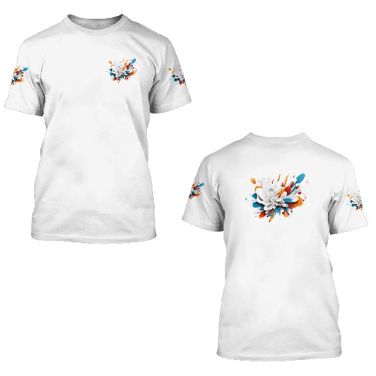 Abstract flower 3D T Shirts