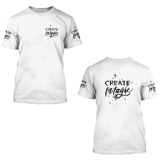 Create Magic Typographic Style 3D T Shirts