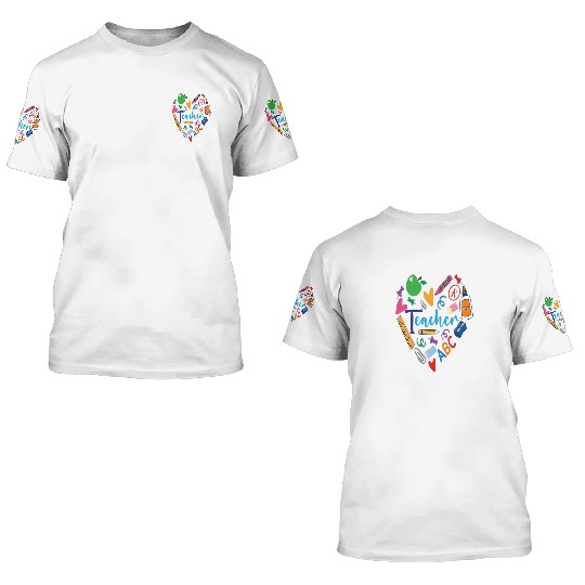 teacher school lover 3D T Shirts