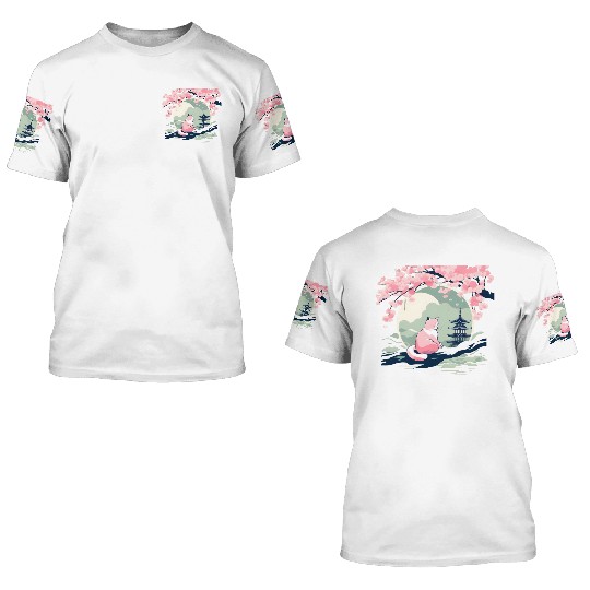 Sakura Serenity 3D T Shirts