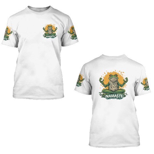 Yoga Frog Relaxation Chilling Meditation 3D T Shirts
