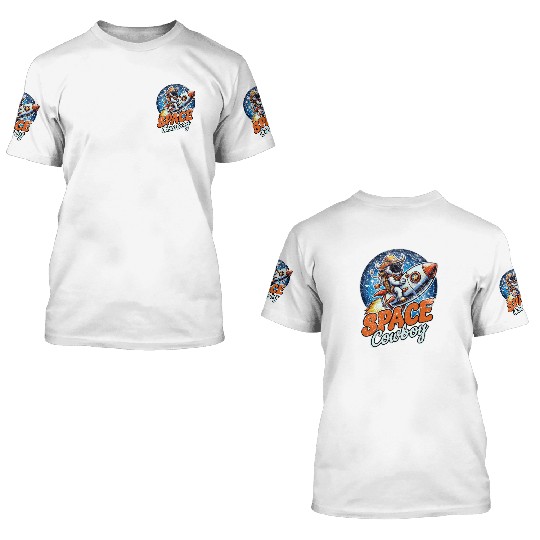 Space Cowboy 3D T Shirts