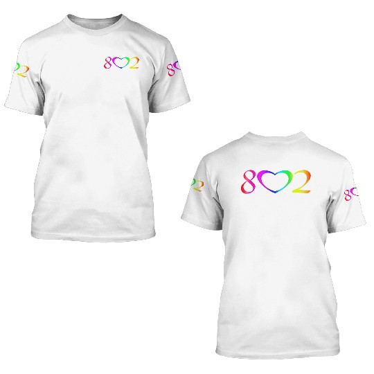 802 Gay Pride 3D T Shirts