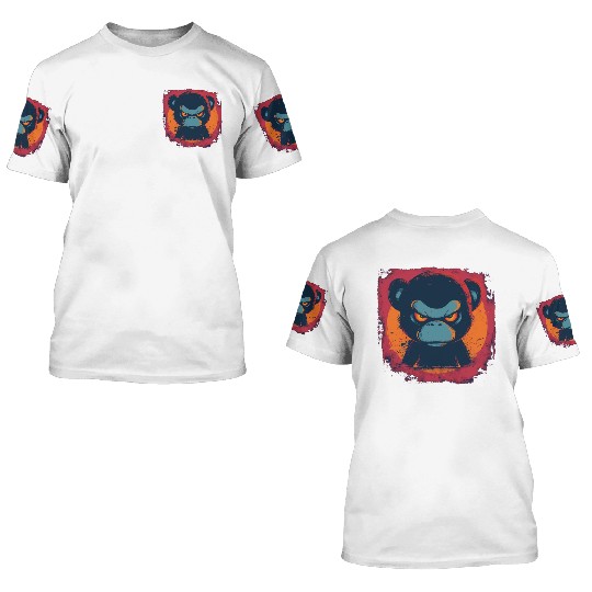 Angry Monkey 3D T Shirts