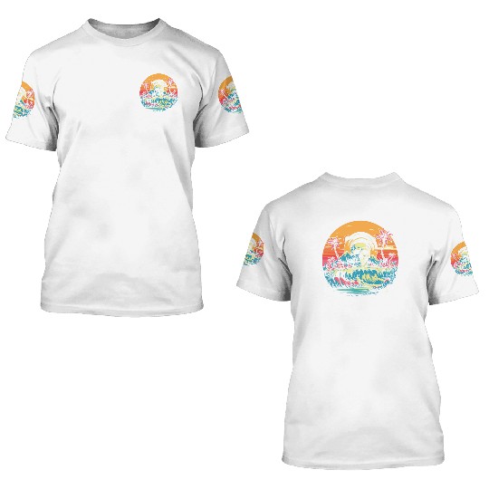 Surfing Surfer Skull Nature 3D T Shirts