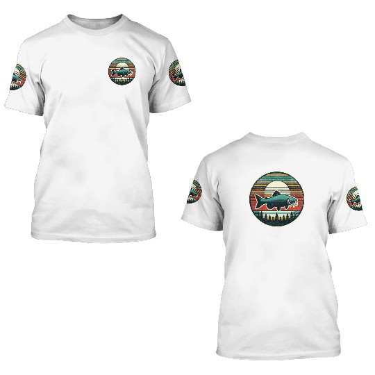 Flathead Catfish Fishing 3D T Shirts