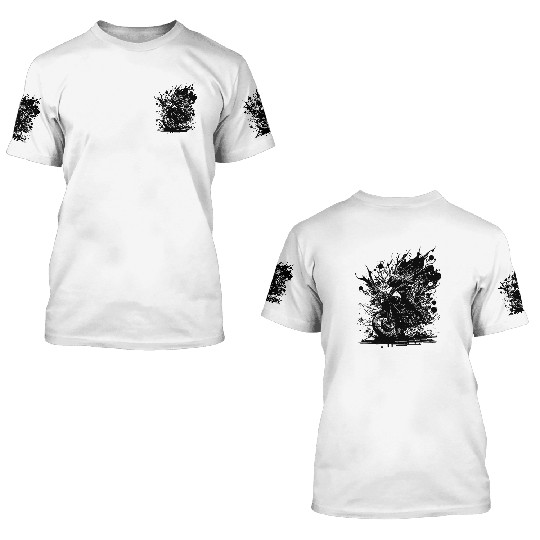 Motorcycle Racing Off-road Driving Splash Style 3D T Shirts