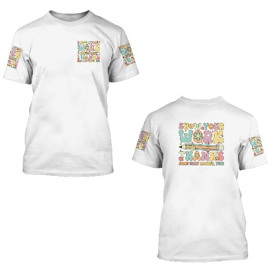 Groovy School Teacher 3D T Shirts