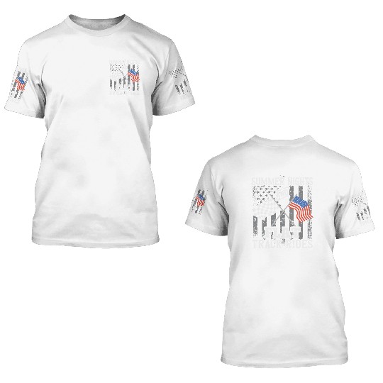 US Flag Flat Track Racing USA Patriotic 3D T Shirts