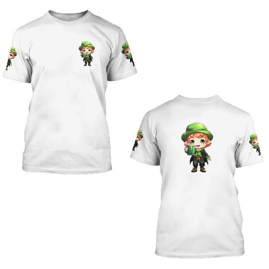Green Beer on St Patricks Day 3D T Shirts
