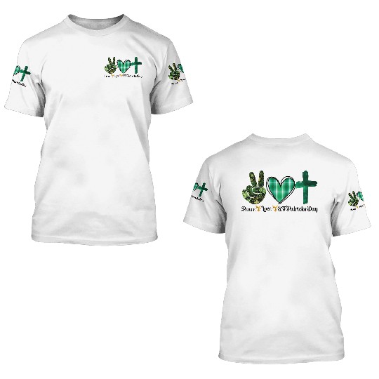 Peace, Love, and Irish Vibes: St. Patrick's Day 3D T Shirts