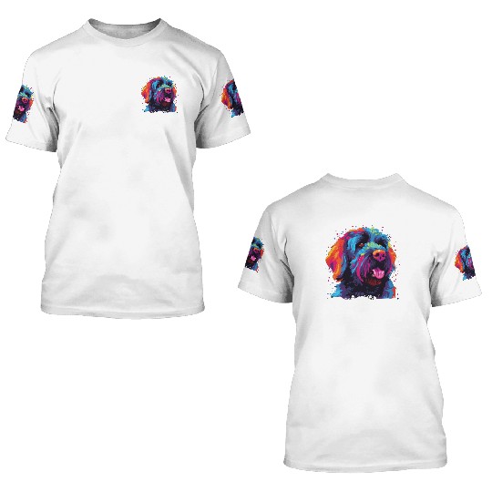 Colorful Russian Black Terrier 3D T Shirts
