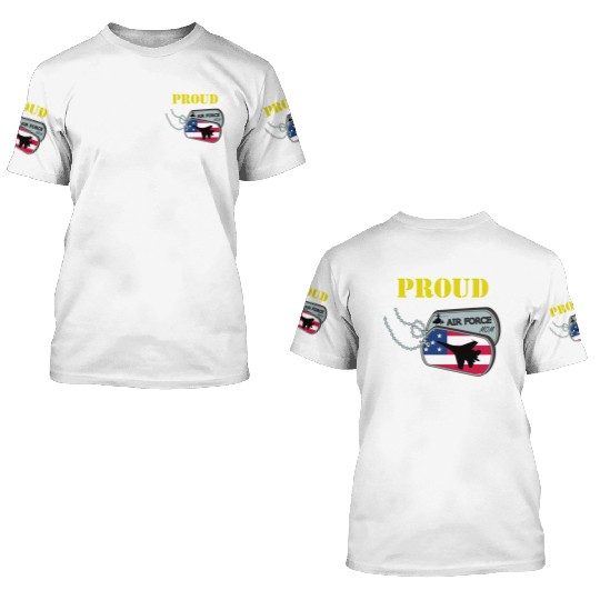 Proud Air Force Mom 3D T Shirts
