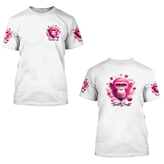 TactiCraft Pink Ape Galaxy 3D T Shirts