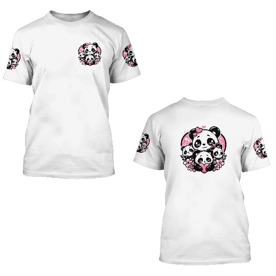 Panda Love 3D T Shirts